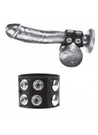 Ремень на член и мошонку 1.5  Cock Ring With Ball Strap - BlueLine - купить с доставкой в Белгороде