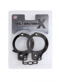 Чёрные наручники из листового металла BONDX METAL CUFFS BLACK - Dream Toys - купить с доставкой в Белгороде