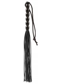 Чёрная мини-плеть из резины Rubber Mini Whip - 22 см. - Blush Novelties - купить с доставкой в Белгороде