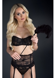 Стек с большим чёрным пером Large Feather Tickler - 65 см. - Blush Novelties - купить с доставкой в Белгороде