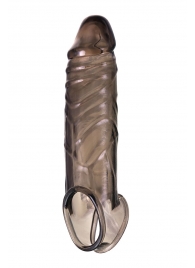 Дымчатая фаллическая насадка с подхватом и закрытой головкой - 16,2 см. - ToyFa - в Белгороде купить с доставкой