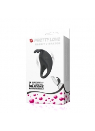 Чёрное эрекционное кольцо с вибрацией Rabbit Vibrator - Baile - в Белгороде купить с доставкой