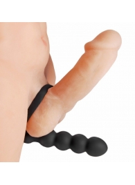 Насадка для двойного проникновения Double Fun Cock Ring with Double Penetration Vibe - XR Brands - в Белгороде купить с доставкой