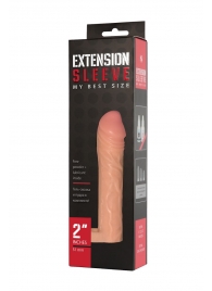 Телесная насадка-удлинитель Extension sleeve с подхватом - 17 см. - Sitabella - в Белгороде купить с доставкой