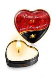 Массажная свеча с ароматом ванили Bougie Massage Candle - 35 мл. - Plaisir Secret - купить с доставкой в Белгороде