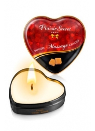 Массажная свеча с ароматом карамели Bougie Massage Candle - 35 мл. - Plaisir Secret - купить с доставкой в Белгороде
