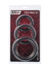 Набор из 3 чёрных эрекционных колец - ToyFa - в Белгороде купить с доставкой