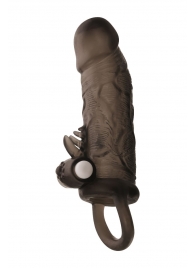 Чёрная насадка на пенис Toyfa XLover с вибрацией - ToyFa - в Белгороде купить с доставкой