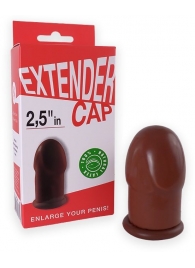 Коричневый латексный удлинитель пениса 2.5 in - Sitabella - в Белгороде купить с доставкой