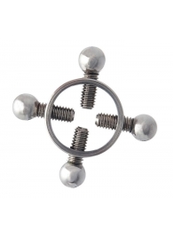 Серебристые зажимы для сосков на винтах - ToyFa - купить с доставкой в Белгороде