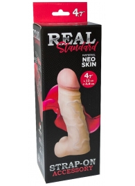 Реалистичная насадка с мошонкой REAL Standard - 15,5 см. - LOVETOY (А-Полимер) - купить с доставкой в Белгороде