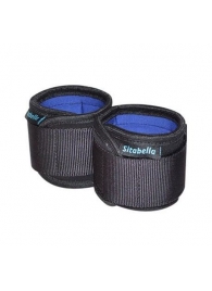 Неопреновые черно-синие наручники - Sitabella - купить с доставкой в Белгороде