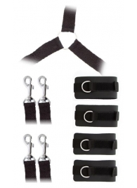 Комплект наручников и поножей LUXURIOUS BED RESTRAINT CUFF SET - Blush Novelties - купить с доставкой в Белгороде