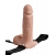 Телесный перезаряжаемый вибрострапон 7  Hollow Rechargeable Strap-on with Balls - 20,3 см. - Pipedream - купить с доставкой в Белгороде