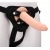 Телесный страпон на черных трусиках STRAP ON REAL DILDO - 20 см. - Dream Toys - купить с доставкой в Белгороде