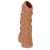 Телесная насадка с венками и открытой головкой Nude Sleeve S - 10 см. - KOKOS - в Белгороде купить с доставкой