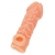 Телесная закрытая насадка с венками Cock Sleeve Size L - 17,6 см. - KOKOS - в Белгороде купить с доставкой