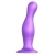 Фиолетовая насадка Strap-On-Me Dildo Plug Curvy size L - Strap-on-me - купить с доставкой в Белгороде