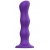 Фиолетовая насадка Strap-On-Me Dildo Geisha Balls size XL - Strap-on-me - купить с доставкой в Белгороде