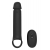 Черная насадка-удлинитель с вибрацией Vibrating Extender With Remote - Dream Toys - в Белгороде купить с доставкой