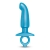 Голубая анальная пробка для массажа простаты Hither Silicone Prostate Plug - 14,3 см. - b-Vibe - в Белгороде купить с доставкой