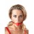 Силиконовый кляп-шар на чёрных ремешках Red Gag silicone - Orion - купить с доставкой в Белгороде