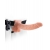 Телесный полый страпон с вибрацией Vibrating Hollow Strap-On with Balls - 24 см. - Pipedream - купить с доставкой в Белгороде