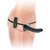 Черный страпон с вагинальной пробкой Deluxe Vibrating Penetrix Strap-On - 19 см. - Pipedream - купить с доставкой в Белгороде
