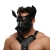 Черная кожаная маска «Собака» - Crazy Handmade - купить с доставкой в Белгороде