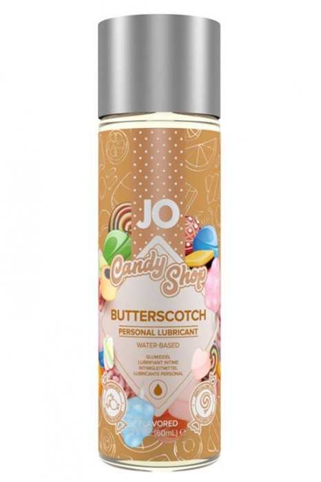 Смазка на водной основе Candy Shop Butterscotch с ароматом ирисок - 60 мл. - System JO - купить с доставкой в Белгороде