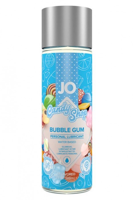 Смазка на водной основе Candy Shop Bubblegum с ароматом жвачки - 60 мл. - System JO - купить с доставкой в Белгороде