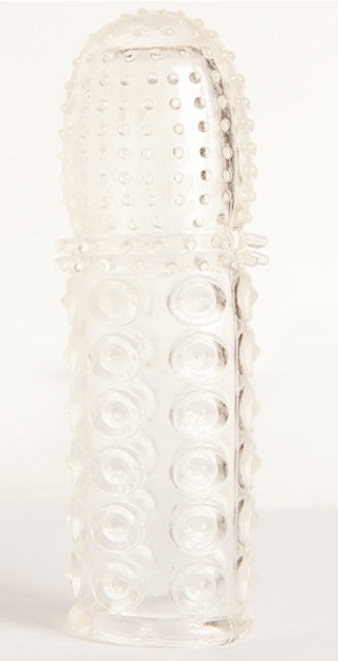 Прозрачная закрытая гелевая насадка - 13,5 см. - Toyfa Basic - в Белгороде купить с доставкой