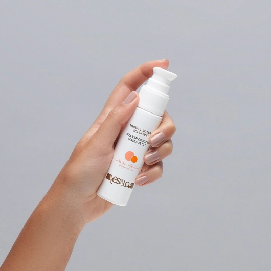 Универсальный массажный гель-смазка Allover Delicious Massage Gel с ароматом персика и аброкоса - 50 мл. - YESforLOV - купить с доставкой в Белгороде