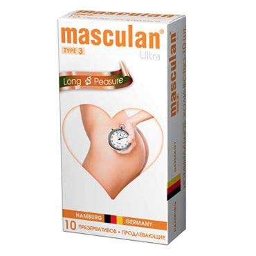 Розовые презервативы Masculan Ultra Long Pleasure с колечками, пупырышками и продлевающим эффектом - 10 шт. - Masculan - купить с доставкой в Белгороде