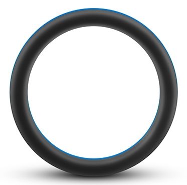 Черно-синее эрекционное кольцо Silicone Go Pro Cock Ring - Blush Novelties - в Белгороде купить с доставкой