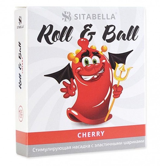 Стимулирующий презерватив-насадка Roll   Ball Cherry - Sitabella - купить с доставкой в Белгороде