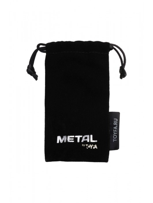 Серебристая коническая анальная пробка с красным кристаллом - 8 см. - ToyFa - купить с доставкой в Белгороде