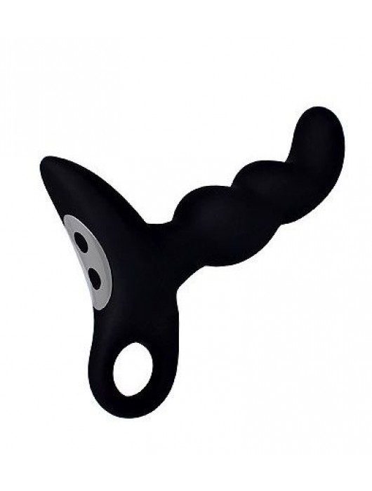 Черный силиконовый анальный вибромассажер-ёлочка Erokey - Erokay - в Белгороде купить с доставкой