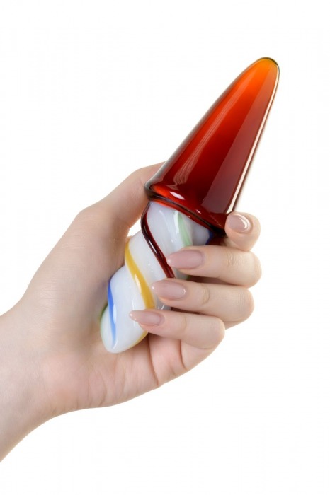 Коническая стеклянная анальная втулка Sexus Glass - 16 см. - Sexus