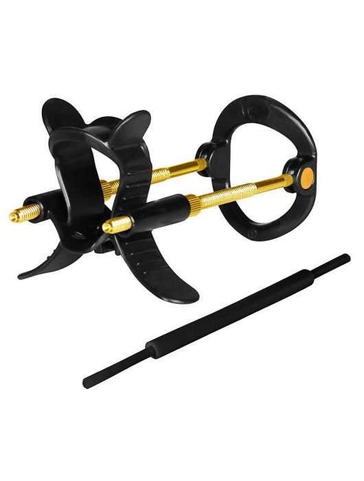 Черно-золотистый экстендер для пениса Sex Expert - Sex Expert - в Белгороде купить с доставкой