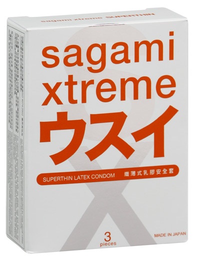 Ультратонкие презервативы Sagami Xtreme SUPERTHIN - 3 шт. - Sagami - купить с доставкой в Белгороде