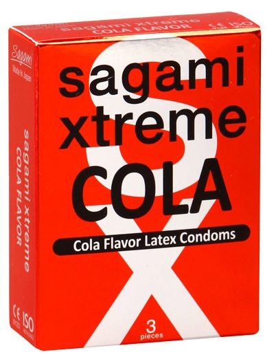 Ароматизированные презервативы Sagami Xtreme COLA - 3 шт. - Sagami - купить с доставкой в Белгороде