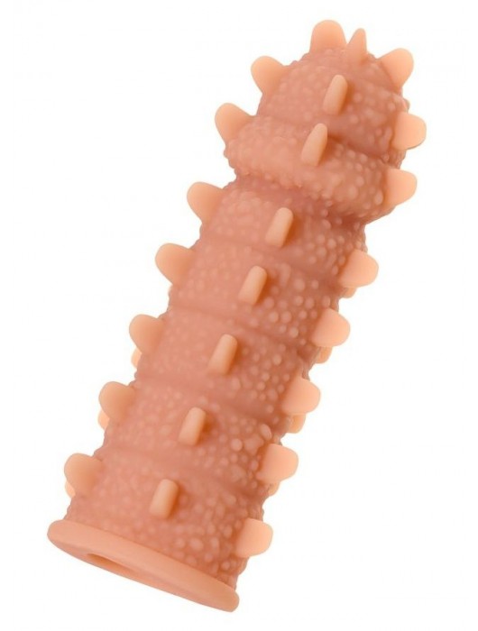 Телесная реалистичная насадка KOKOS Extreme Sleeve 04 с дополнительной стимуляцией - 12,7 см. - KOKOS - в Белгороде купить с доставкой