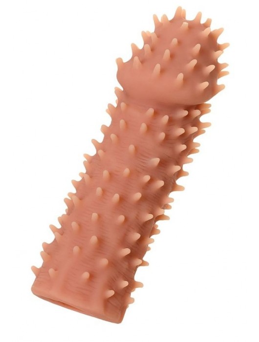 Телесная реалистичная насадка KOKOS Extreme Sleeve 07 с дополнительной стимуляцией - 12,7 см. - KOKOS - в Белгороде купить с доставкой