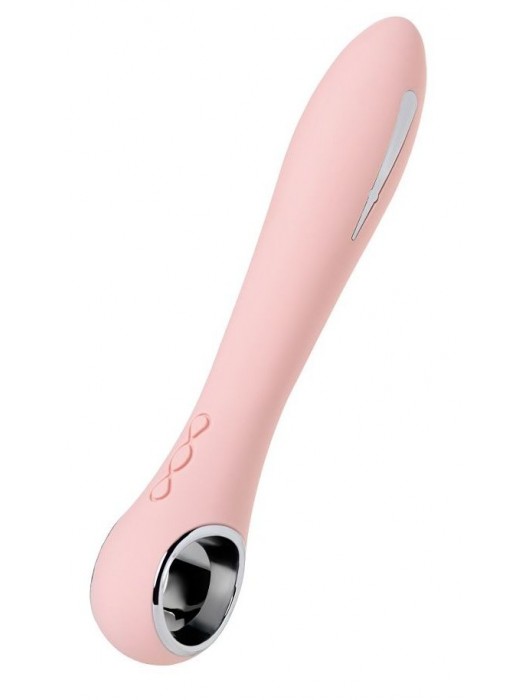 Розовый силиконовый вибратор с электростимуляцией GALVANI VIBE - 21 см. - ToyFa - купить с доставкой в Белгороде