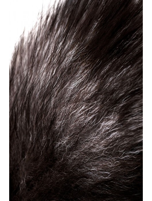 Серебристая металлическая анальная втулка с хвостом чернобурой лисы - размер S - ToyFa - купить с доставкой в Белгороде