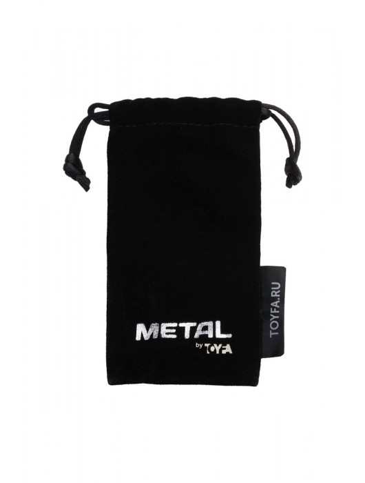 Серебристая конусовидная анальная пробка с фиолетовым кристаллом - 7 см. - ToyFa - купить с доставкой в Белгороде