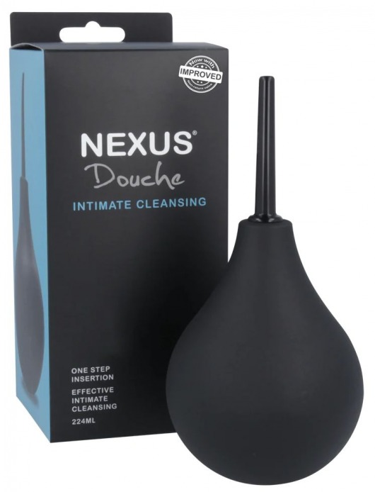 Черный анальный душ с обратным клапаном Non Return Valve Anal Douche - Nexus Range - купить с доставкой в Белгороде
