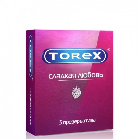 Презервативы Torex  Сладкая любовь  с ароматом клубники - 3 шт. - Torex - купить с доставкой в Белгороде