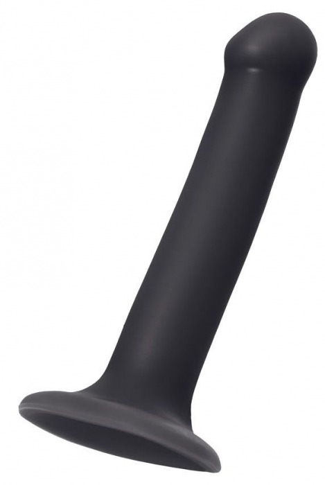 Черный фаллос на присоске Silicone Bendable Dildo M - 18 см. - Strap-on-me - купить с доставкой в Белгороде